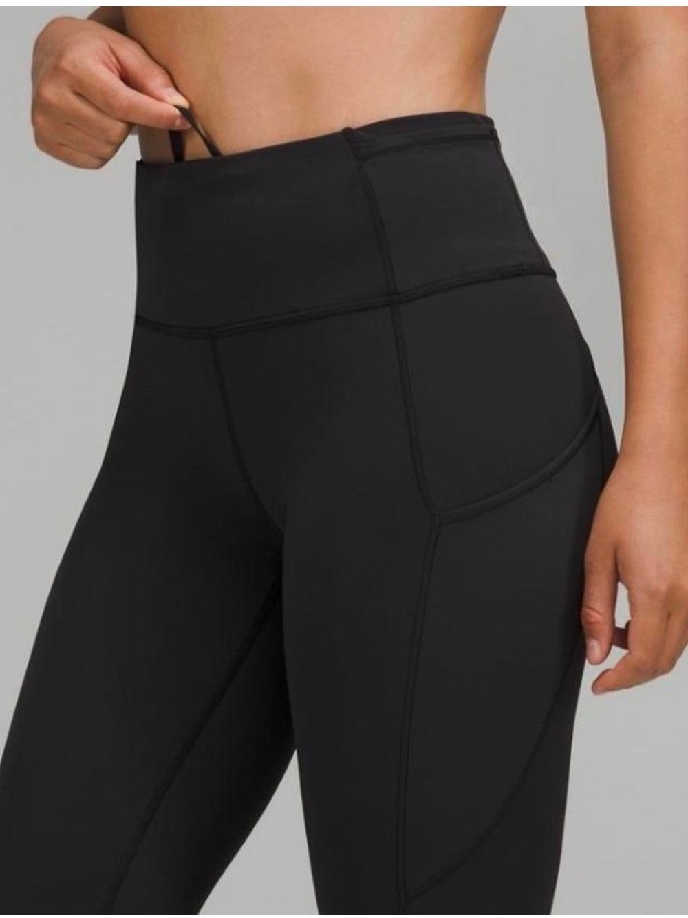 lululemon athletica Black High-Rise Leggings with Side Pockets